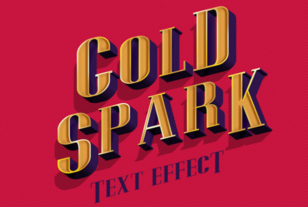 Gold Text Effect Psd