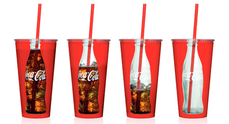 coca-cola transparent cup