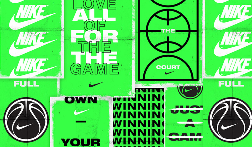 nike graphic designs with extremely vivid colors