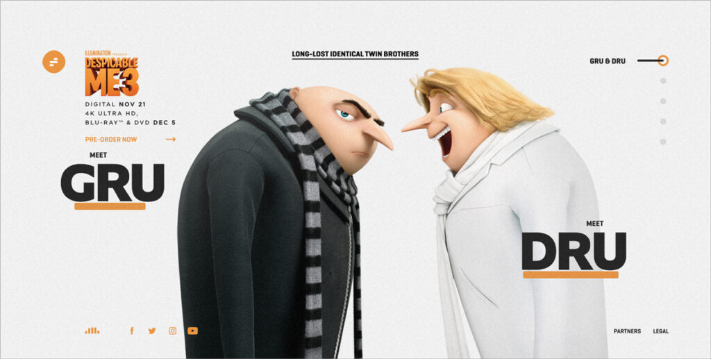 phong cach minimalist websites despicable me 3