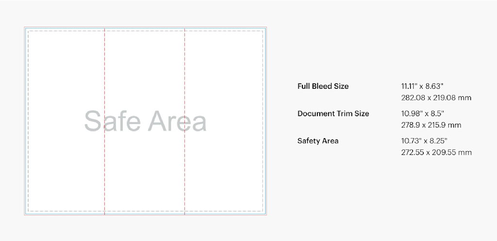 Thông số thiết kế tri-fold brochure